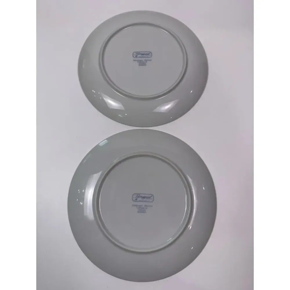 Vintage Bergquist Hardanger Dancers Salad Plates Figgjo Norway Folk Art Set of 2